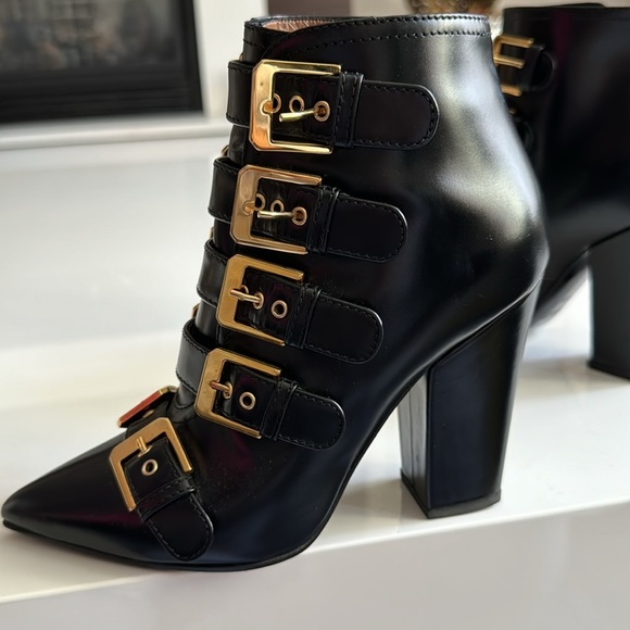 LAURENCE DECADE LEATHER BUCKLE BOOTS 36 1/2 - Picture 3 of 5